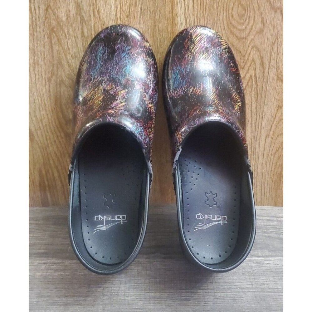 Dansko Professional Colorful Scribble Clogs Women… - image 8